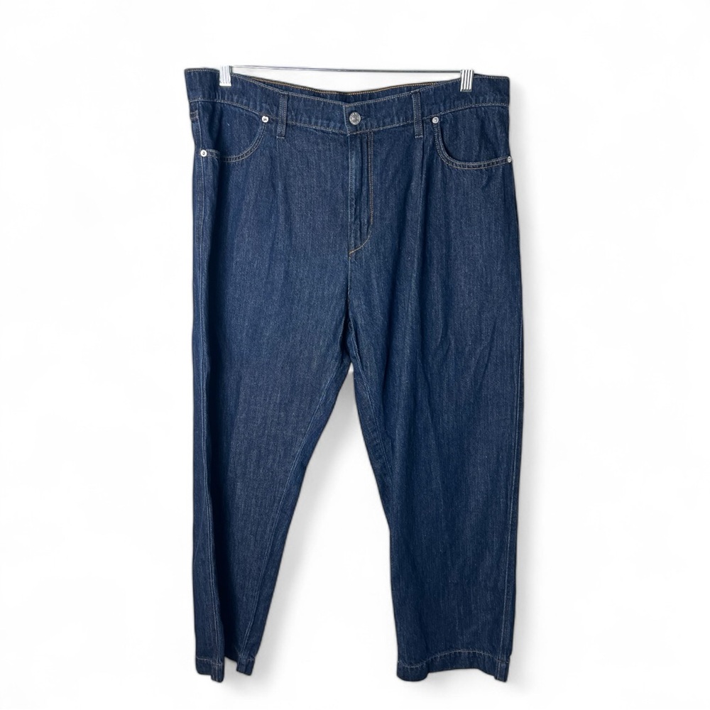 AYR - Women’s The Jitney Over Dyed‎ Wide Leg Jeans Cotton Linen Blend - Sz. 33